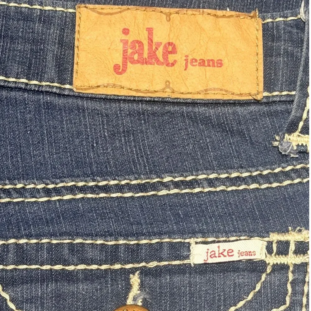Jake Girls Dark Wash Stretch Denim Cropped Jeans Size 9 - Picture 7 of 9